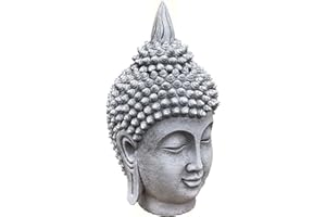 stoneandstyle Buddha Shiva - Testa in pietra massiccia, resistente al gelo, ca. 8,4 kg