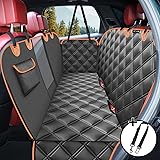 KYG Cubierta Alfombra de Asiento Coche Mascota con Ventana de Malla Visible Funda Protector Coche Perro Impermeable Antidesli