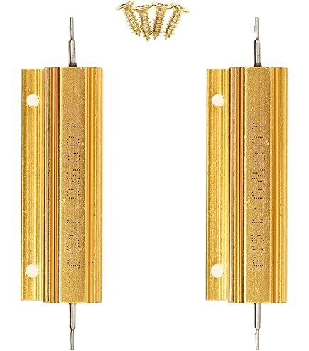 QUARKZMAN 3 Stück 25W 12 Ohm 5% Aluminiumgehäuse Widerstand, Drahtgewickelte Widerstände Schraubanschluss Chassis Montiert, Gold