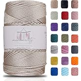 Makromecity Macrame Yarn 2mm x 230m High Quality Polyester Polypropylene Macrame Cord for DIY Crafts Home Decoration Shoulder