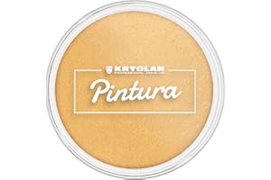 ‎KRYOLAN Kryolan Pintura Water Color Schminke 25ml, Farbe: Gold, Waschbar, Vegan, ohne Parfüm, ohne Parabene, Glutenfrei - ideal für Kinder, Party, Karneval, Fasching & Halloween