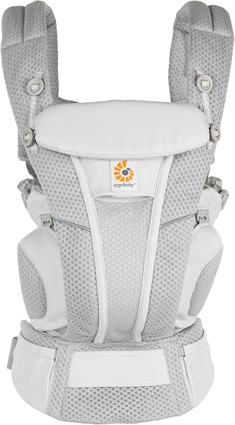 Ergobaby Omni Breeze Carrier for Newborns, from Birth to 20.4 kg, 4 Positions, SoftFlex Mesh, Ergonomic Baby Front-Inward and Back Carry Position, Pearl Grey - 1