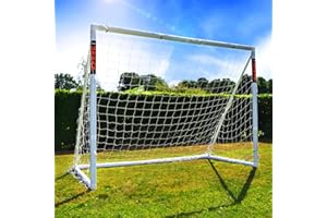 FOOTBALL FLICK FLICK Football Goal | UK's Leading uPVC Goalposts | 6x4ft, 8x4, 8x6, 12x6 | Weatherproof frame & net | Fast & Easy Assembly | For Gardens & Clubs