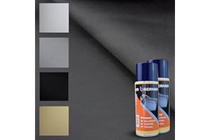 TENDAGGIMANIA Ciel de Toit Voiture Nid d'abeille Kit Tissu + Colle Spray, Ciel Toit Auto Couleur Plomb 1420 -Taille 2,5 MT X 1,5 MT + 2 Colle