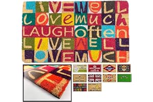 LUCA HOME - Felpudo Entrada casa Original y Divertido de Coco Natural - Felpudo Puzzle 40x60 - Ideal para Puertas de Exteriores Cubiertas, pasillos y entradas de hogares