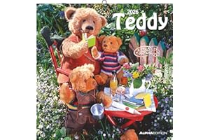 Teddy 2026 - Broschürenkalender 30x30 cm (30x60 geöffnet) - Kalender mit Platz für Notizen - Bildkalender - Wandkalender - mit herausnehmbarem Poster