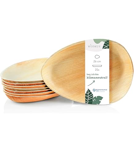 Dienbladen van palmblad pure ovaal 37 cm x 25 cm, composteerbaar serveertablet