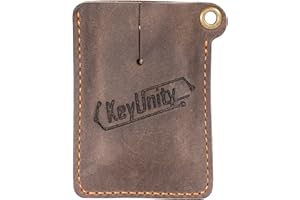 KeyUnity Funda de cuero EDC Organizador de bolsillo Cosido a mano