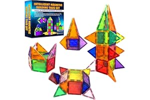 Desire Deluxe Montessori - Mattonelle magnetiche per bambini, giocattoli per ragazzi e ragazze, set di costruzione educativa per l'apprendimento regalo - compleanno, per 3-8 anni (37 pezzi).