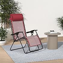 Amazon Basics Outdoor Textilene Adjustable Zero Gravity Folding