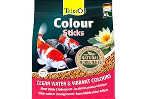 Tetra Pond Colour Sticks - Fischfutter für Teichfische, für natürliche Farbenpracht und klares Wasser im Teich, 4 L Beutel