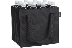 AmazonBasics Flaskpåse, Svart, 12-fack