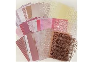 ‎ARPAPER Arpaper Scrapbook Papier 45 Stück，Designpapier Bastelpapier Muster Scrapbook Journaling Scrapbooking Bullet Journal Zubehör Papier Junk Journal Scrap Book Stickerbuch Erwachsene Basteln(Light Dream 1