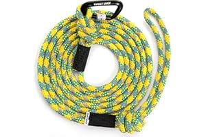 LUCKY LUCY Smycz dla psa, odblaskowa, 3 m, odporna na rozerwanie, wykonana z wytrzymałego polipropylenu/poliestru, do 300 kg, z aluminiowym karabińczykiem, dla średnich i dużych psów, fluorescencyjna