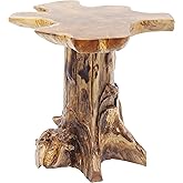 Kare Design Table d'appoint Tree, Nature-Marron, Bois Massif, Tronc d'Arbre, Style Rustique, Chaque Table Unique, Capacité de