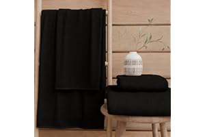 PETTI Artigiani Italiani - Asciugamani Bagno in 100% Spugna di Cotone, Set Asciugamani 1+1, 2 Pezzi 1 Asciugamano Viso e 1 Asciugamano Mani, Asciugamani Nero