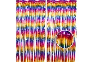 2 st 1,0 x 2,5 m glitter regnbåge tinsel gardin serpentiner dörr fransar folie gardin bakgrund födelsedagsfest dekorationer f