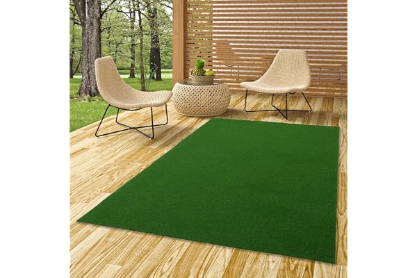 Snapstyle Kingston - Tapis Type Gazon Artificiel - pour Jardin, Terrasse, Balcon - Vert - 13 Tailles Disponibles
