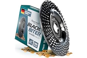 BAYERWALD WERKZEUGE Bayerwald "Black Biter" - disco raspador - Ø 125 mm x 22,2 mm | lijado rápido y basto de madera y materiales a base de madera | para amoladoras angulares