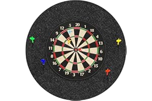 ‎KEAGAN KEAGAN Dartboard-Wandschutz, Filz-Dartboard-Wandschutz, Selbstklebend, Gespleißt, Wandumrandung für Dartboard-Rückseite, Filz-Wandfliesen, Kork Rückseite Dart Wandschutz Schutz Dartscheibe Wand