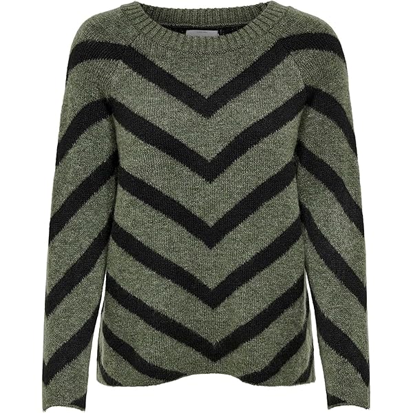 JdY Dames Jdyjusty L/S Stripe Pullover KNT Noos gebreide trui, Eggnog/Stripes: zwart, XL