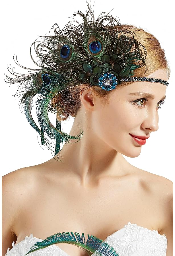 Pauw Kostuum Vrouwen Set 6 STKS - Veren Accessoires Met Hoofdband En Wimpers