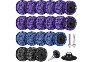 Unaibber CSD Scheibe Schleifscheibe,𝟐𝟎 Stücke 50mm Grobreinigungsscheibe,Bohrmaschine Schleifscheibe,Reinigungsscheibe Set für Entfernen von Farbe Rost Schweißnähte Oxidation