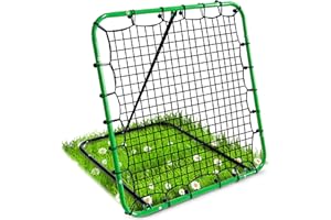 ‎NEO-SPORT Neo-Sport Rebounder Do Piłki Nożnej Siatka Odbijająca Do Treningu Piłki Nożnej 120 x 120 x 107 cm Czarny Zielony