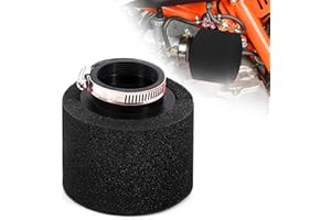 Tunejoy Filtro de Aire Espuma Moto 48mm Boca recta Filtro de Aire ATV para 49cc 50cc 70cc 90cc 110cc 125cc Motocross Pocket Bike Scooter Quad Negro