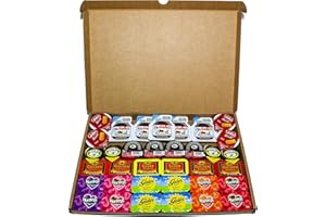 URBAN WELLBEING Individual Jam Portions Selection- Breakfast Jams, Spreads, Preserves, Honey, Biscoff Spread, Lyles Golden Syrup, Nutella, Marmalade and Marmite | 35 Portions, Box