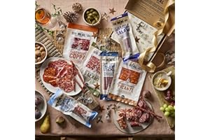 The Real Cure - Festive Cured Meat Letterbox - Artisan Christmas Charcuterie Hamper - Christmas Cured Meat Selection - Gourmet Charcuterie Gift Box - Foodie Gift for Men and Women