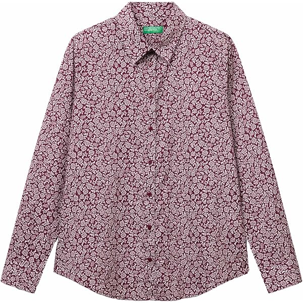 United Colors of Benetton SHORT SLEEVE PATTERNED SHIRT.. - Overhemdblouse - white/wit