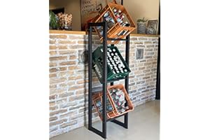 ‎QUICK STAR QUICK STAR Getränkekistenregal 39x30x140cm für 3 Kästen Getränkekistenhalter Standregal