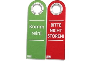 2 Stück HHM® bitte nicht stören Schild, Komm rein! Büro Gadgets - nicht stören Türschild aus Filz. Ideal als Zimmer Einrichtung oder Türschild im Büro