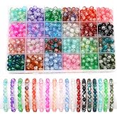 Beads for Bracelet Making 8mm Glass Beads Beads Beads | Crystal for Bracelets Beads Bracelet Kit Beads for DIY Bracelets Neck