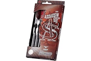 Harrows Assassin Tungsten Pro Darts | Steel Tip Darts Set with Carry Case | 18-40g All Weights| Includes Alamo Shafts, 100 Micron Prime Flights and Travel Case
