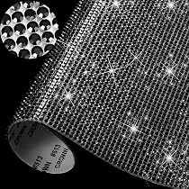 Anso Selbstklebende Strass-Aufkleber – Glitzersteine Aus Acryl Zum Basteln & Dekorieren (3 Mm, 1040 Stück, Schwarz)