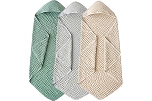 FZSECRIU 3 Piezas Toalla Bebe Recien Nacido，Capa de baño Bebe，Toalla baño，Recien Nacido，Albornoz