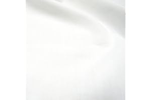 UK FABRICS ONLINE White (Pre-Cut) Poly-Cotton Fabric by The Metre Material for Sewing Patchwork Quilting Embroidery Dressmaking 112cm Width (1 Metre)