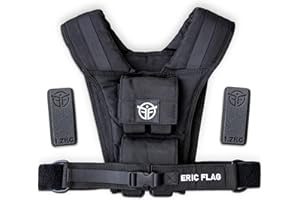 ‎ERIC FLAG Eric Flag - Gewichtsweste 20kg oder 10kg, Herausnehmbare Metall-Gewichte, Verstellbare Trainingsweste für Crosstraining, Krafttraining, Calisthenics und Gym, Hochwertige Weight Vest Damen & Herren