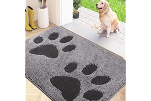 FCSDETAIL Paillasson Interieur 80 x 120 cm, Tapis d'Entrée Antidérapant et Lavable en Machine, Tapis de Sol Douces Absorbantes pour Chien, Entrée, Porte, Couloir