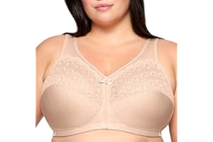 Glamorise Damski biustonosz MagicLift Kontrola wilgoci bez fiszbin #1064, Café Heather, 85C