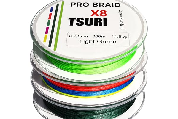 Tresse de Pêche 8 Brins – 12/100 à 25/100 – 100m – Ultra Résistante & Fluide – Multicolor, Vert Clair ou Vert Foncé – Eau Douce & Mer