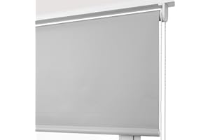 EB ESTORES BARATOS Estor Eclipse/Opaco Y TÉRMICO para Interior/Exterior/Elija su Medida aproximada de Ancho X Alto y contactaremos para un Ajuste Color: Gris Oscuro. Medidas: 60cm x 140cm