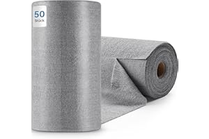 TORVEN Ściereczki do czyszczenia z mikrofibry 50 sztuk, 30 x 30 cm, ściereczki do czyszczenia okien, ściereczki z mikrofibry, ściereczki do naczyń, (Szary)