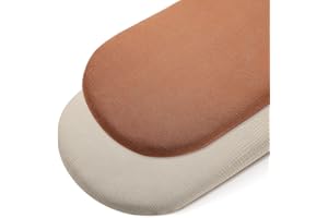 Peepeemax Drap Housse Cododo en Mousseline de Coton 90x50CM, 100% Coton Draps-Housses pour Couffin, Draps de Berceau pour Matelas Ovale et Rectangulai 50x83 cm,55x90 cm,50x90 cm, Marron