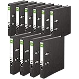 Original DINOR™ Folder Cloud Marble Recycling – Made in Germany Pack of 10 5 cm Wide DIN A4 Black Lever Arch File Letter Fold