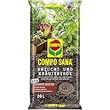 COMPO SANA Anzucht- und Kräutererde mit 6 Wochen Dünger für alle Jung- und Kräuterpflanzen, Kultursubstrat, 20 Liter, Braun