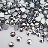 MajorCrafts® 1400pcs 5mm ss20 Metallic Silver Flat Back Non-Hotfix Glass Rhinestone Crystal Gems