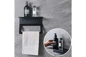 DEKAZIA® porta asciugamani bagno da parete accessori bagno appendi asciugamani bagno piantana porta asciugamani nero porta salviette bagno portasciugamani da parete porta asciugamano porta telo bagno